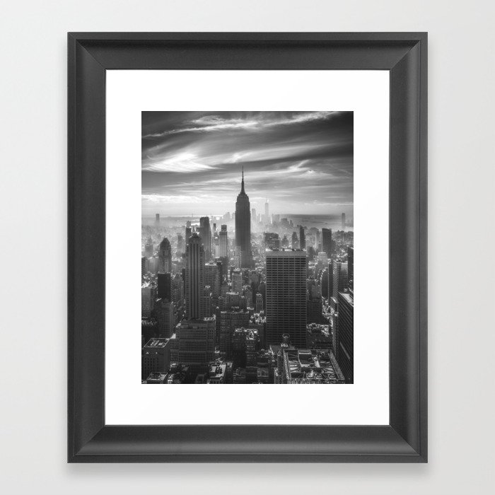 New York Black and White Framed Art Print