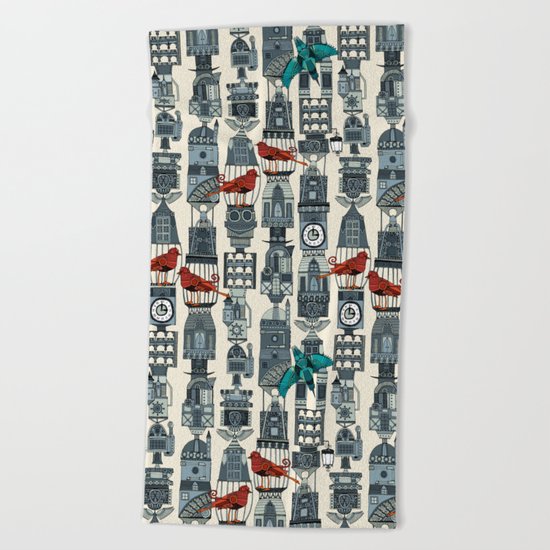 steampunk towers Beach Towel