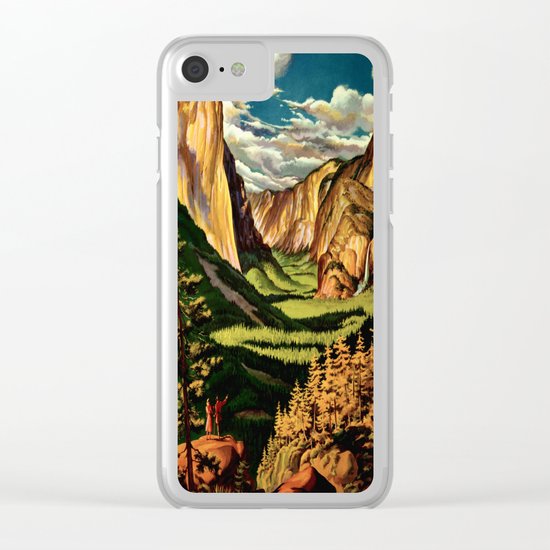 Yosemite National Park - Vintage Travel Clear iPhone Case