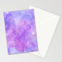 Purple Pink Nebula Painting Stationery Card