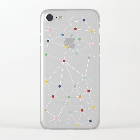 Seg with Color Spots Clear iPhone Case