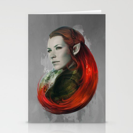 Head of Elven Stationery Cards