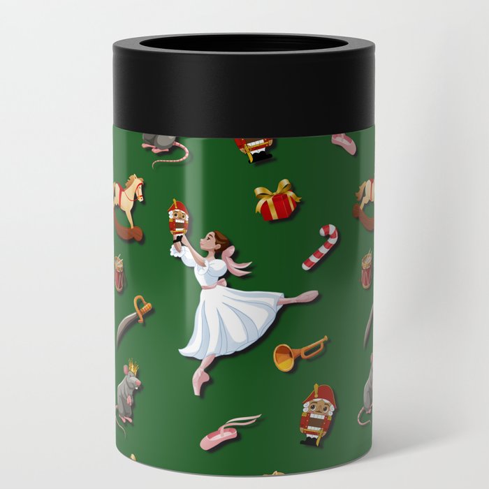 Nutcracker pattern green Can Cooler