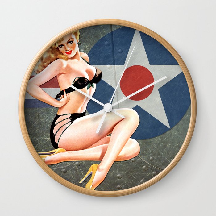 Wwii Nose Art Aviation Vintage Pinup, Aviation Pin Up Girl Shower Curtain