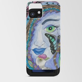 Lady in Blue iPhone Card Case