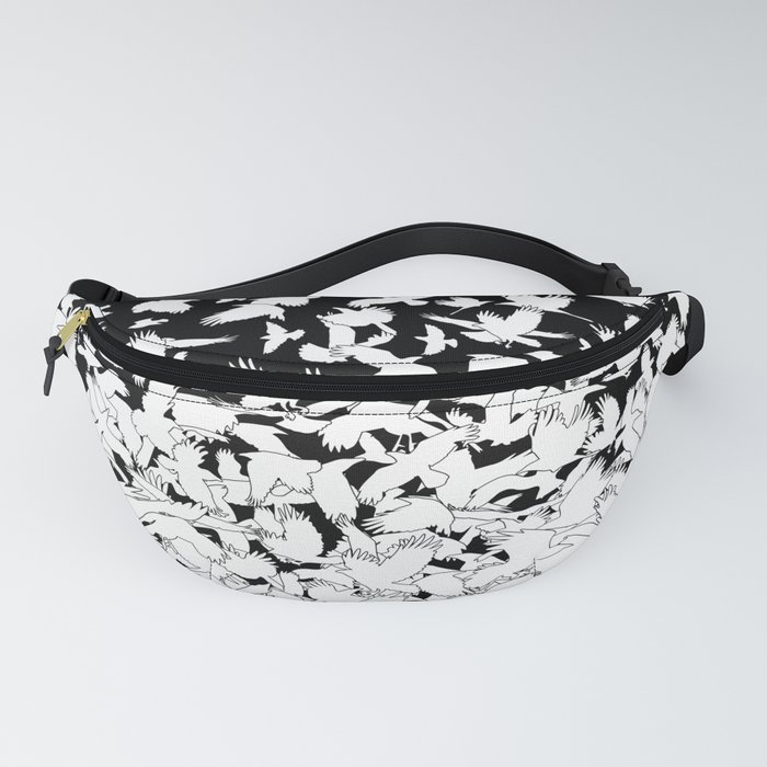 Dove Flying Birds Abstract Love Peace Hope Pattern Fanny Pack
