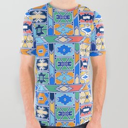 Colorful Ndebele Pattern All Over Graphic Tee