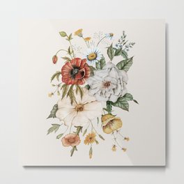 Wildflower Bouquet Metal Print
