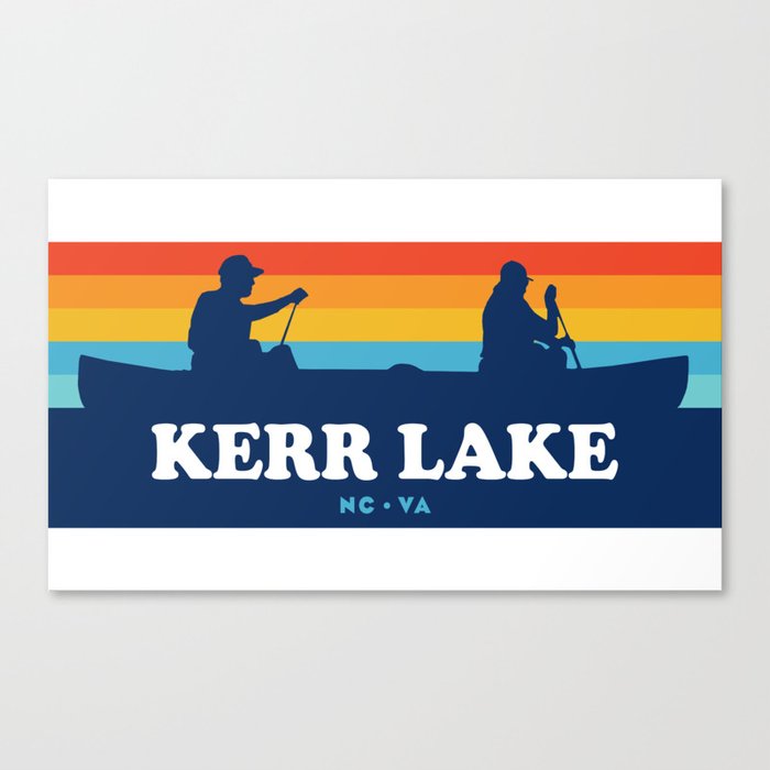 Kerr Lake Virginia North Carolina Canoe Canvas Print