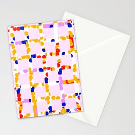 Summery Strip and Dot pattern Stationery Card