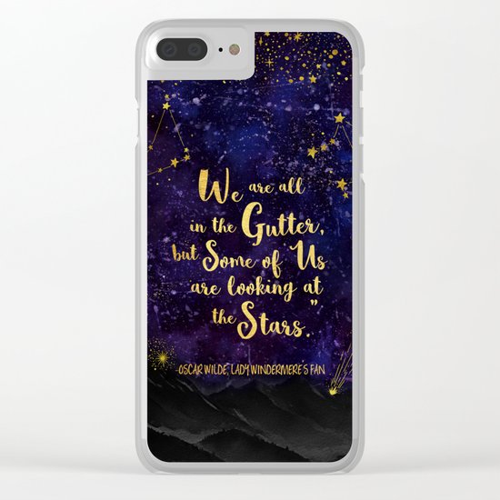 Wilde - Looking At The Stars Clear iPhone Case