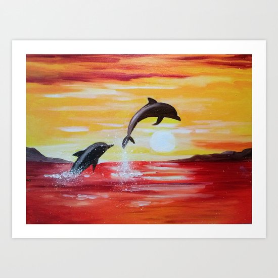 Dolphins Art Print