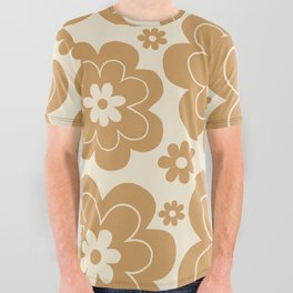 Retro Flower Pattern 610 All Over Graphic Tee