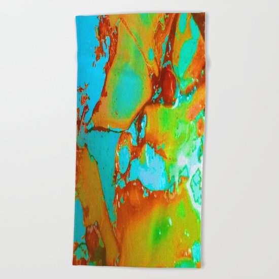 Orange to Blue Medley Beach Towel