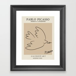 Picasso - bird of peace Framed Art Print