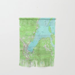 Vintage Map of Lake George New York (1966) Wall Hanging