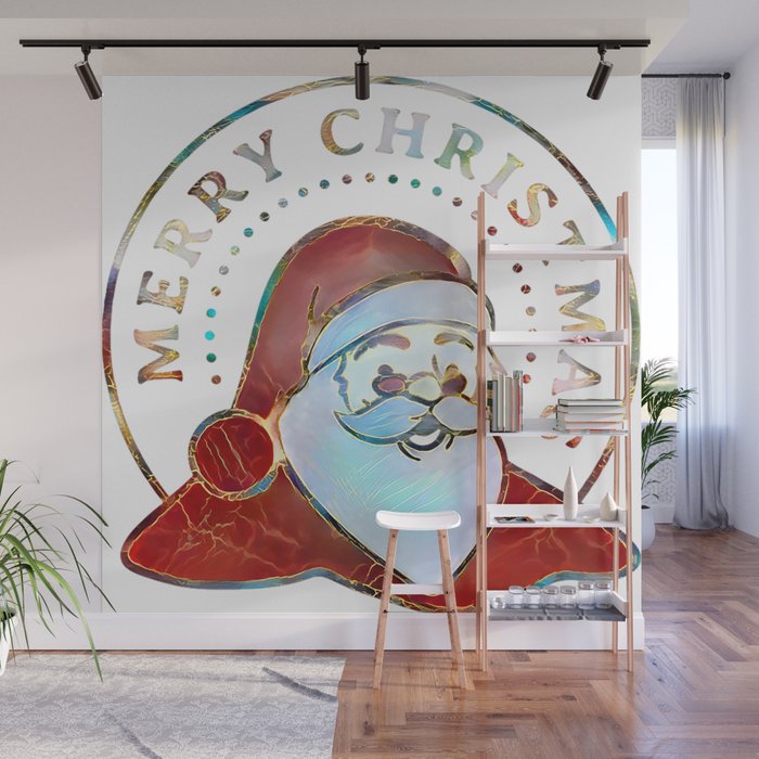 Merry Christmas from Santa Claus - artistic illustration artwork Wall Mural