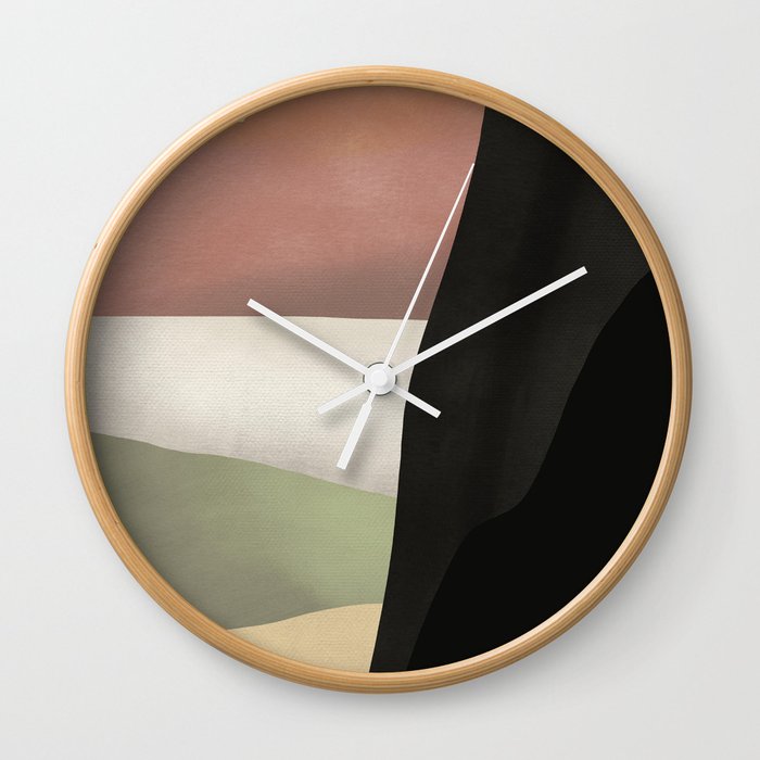 Large abstract shape composition 12 Wall Clock