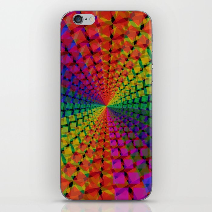 Colorful mosaic pattern design artwork- colorful christmas gifts- pixel art iPhone Skin