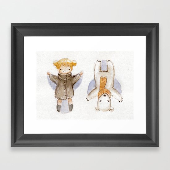 Snow Angels Framed Art Print