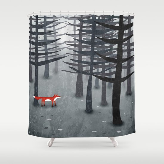 The Fox and the Forest Shower Curtain