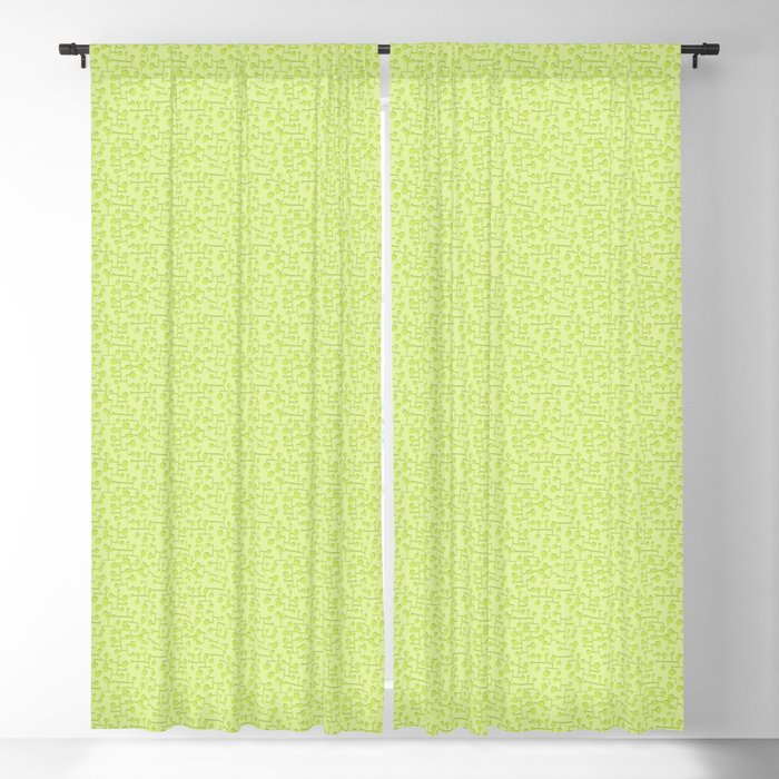 child pattern-pantone color-solid color-light green Blackout Curtain