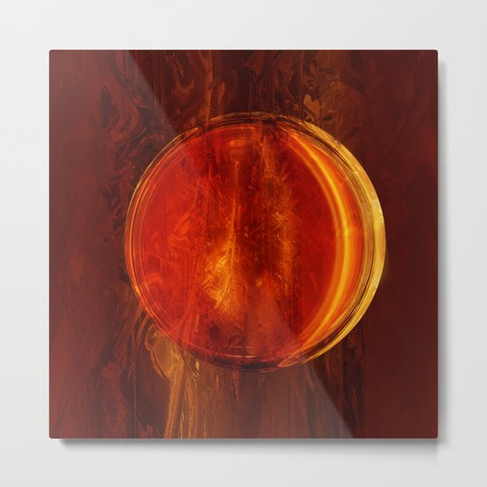 meditation orange Metal Print