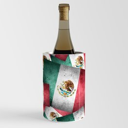 Grunge-Style Mexican Flag Wine Chiller