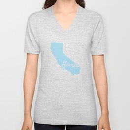 California State Home- Seafoam Blue V Neck T Shirt