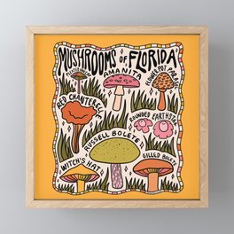 Mushrooms of Florida Framed Mini Art Print