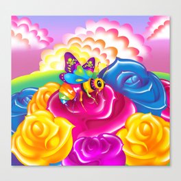 1997 Neon Rainbow Beelzebub Canvas Print