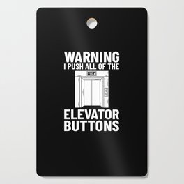 Elevator Buttons Mechanic Technician Door Lift Cutting Board