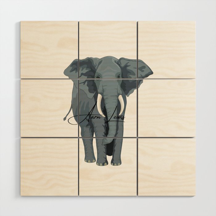 Signature Series| Grey Elephant Wood Wall Art