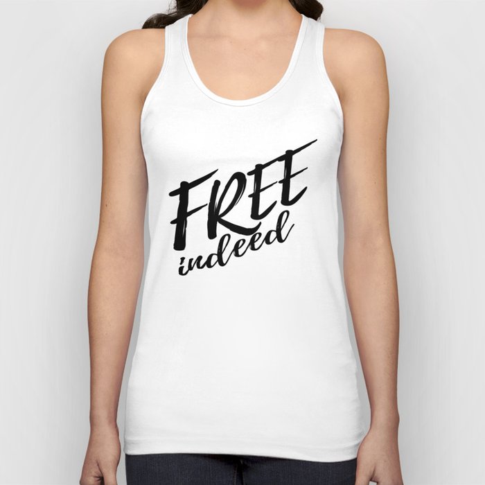 Free Indeed in black Tank Top