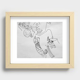 Abstract smoker Recessed Framed Print