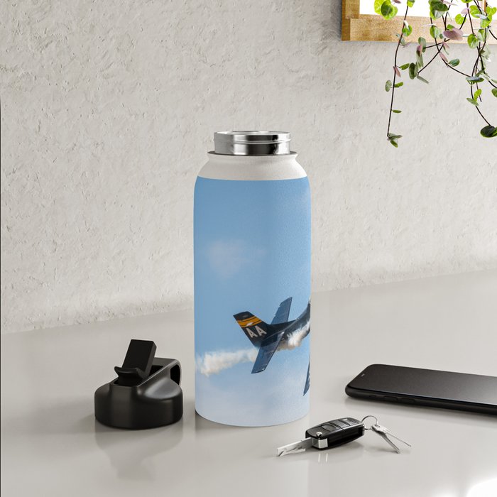 Vintage Military Airplane Water Bottle by foto photo
