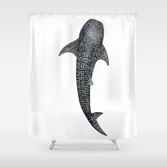 Whale shark for divers, shark lovers and fishermen Shower Curtain