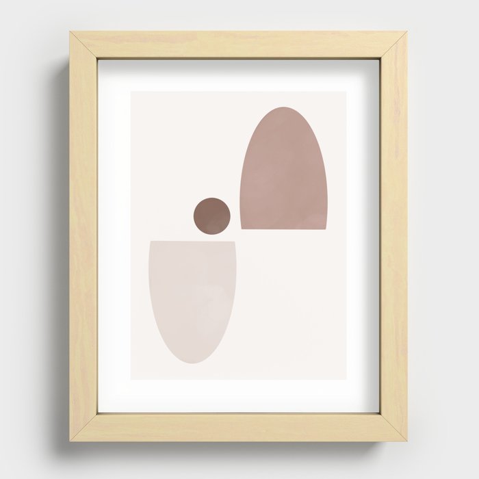 Abstract Figures 3 Recessed Framed Print