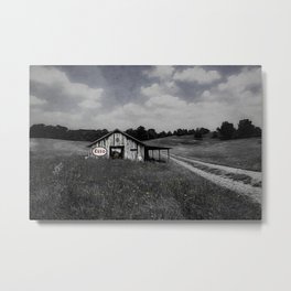 A walk down memory lane Metal Print | Photo, Texture, Esso, Farm, Flowers, Painterly, Dirtroad, Backroads, Barn, Landscape 