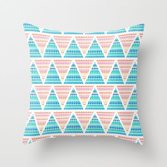 Mixed Aztec Pattern Throw Pillow