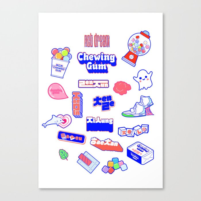 nct dream chewing gum canvas print by absolute velvet society6