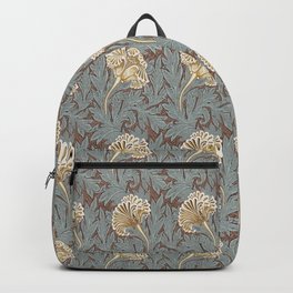 William Morris Vintage Tulip Bullrush Slate Backpack