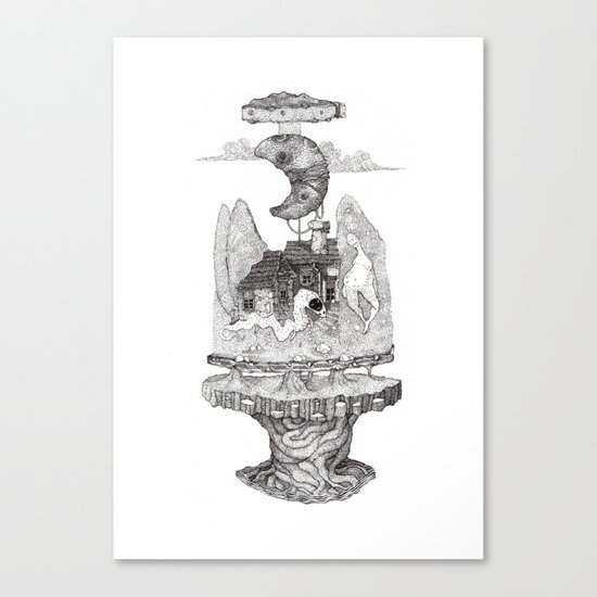 to the moon Canvas Print