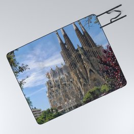 Spain Photography - Beautiful Basilica In Barcelona Picnic Blanket
