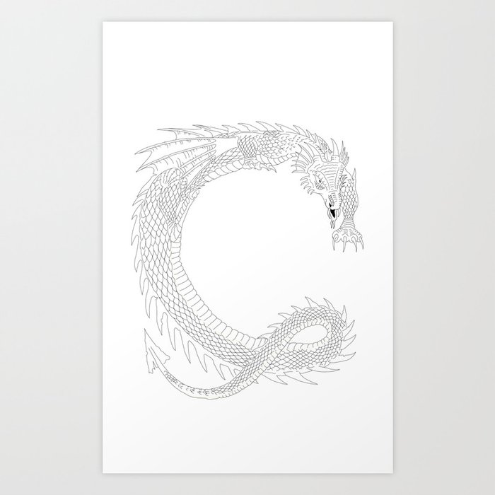 Crawling Dragon Art Print
