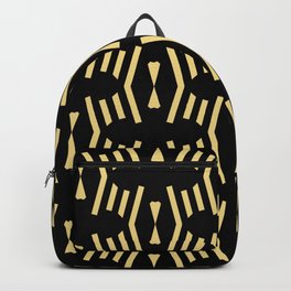 Black and Yellow Stripe Chevron Pattern Pairs DE 2022 Popular Color Gatsby Glitter DET496 Backpack