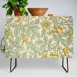 William Morris Vintage Bird Golden Green Credenza