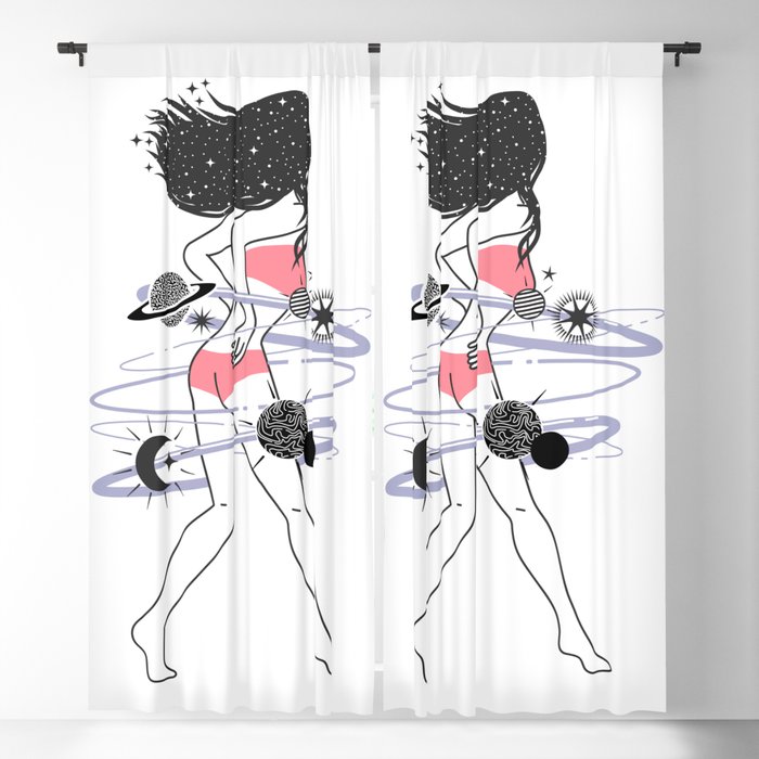The Space Hula Hooper Blackout Curtain