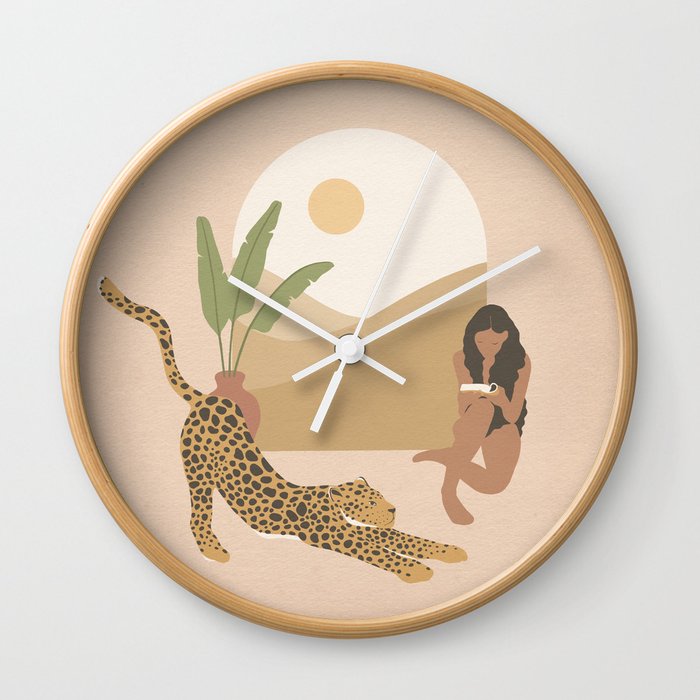 A Reader and Her Friend Wall Clock