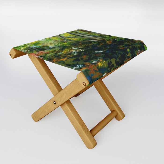 Deep woods creek acrylic Folding Stool